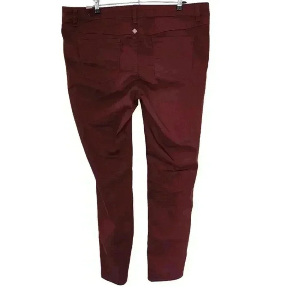 prAna Kara Jean Vino Burgundy Low Rise Denim New With Tags Women's Plus size 18 - Picture 3 of 8